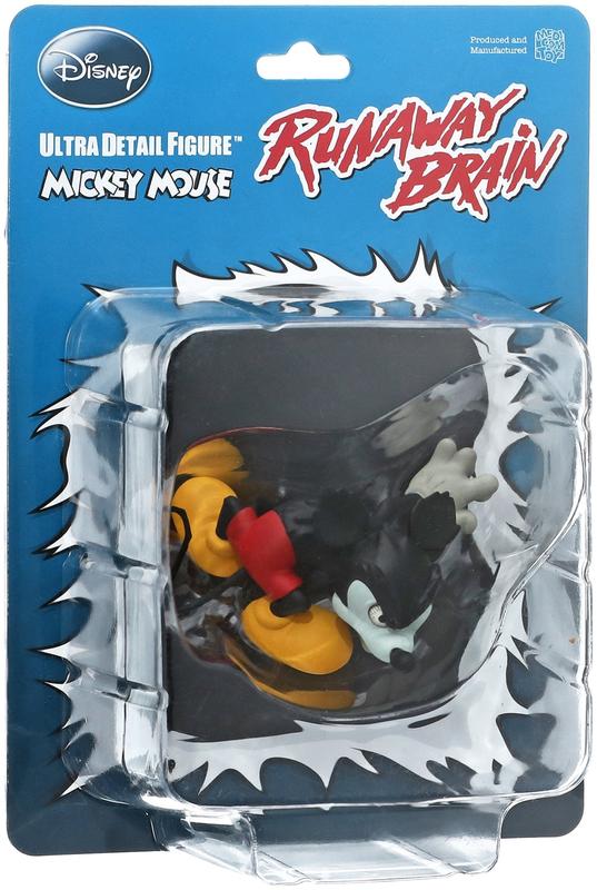 Boneco ultra detalhado MEDICOM Disney Mickey Mouse Runaway Brain